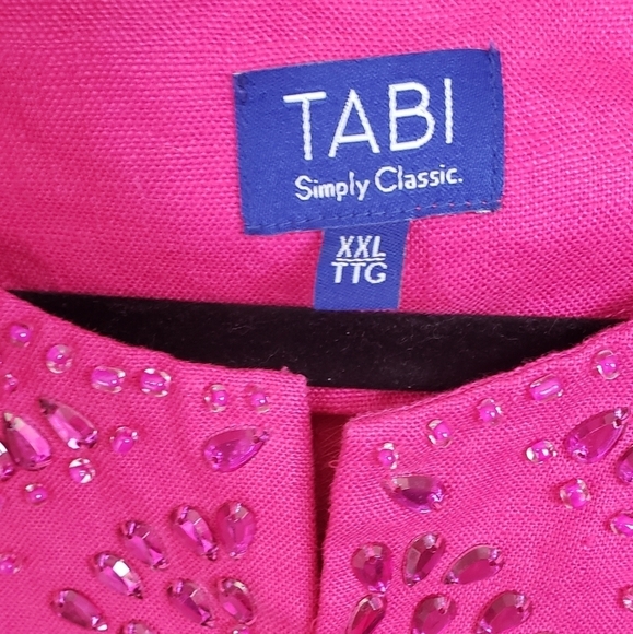 tabi xxl pink linen light summer coat - Picture 7 of 7